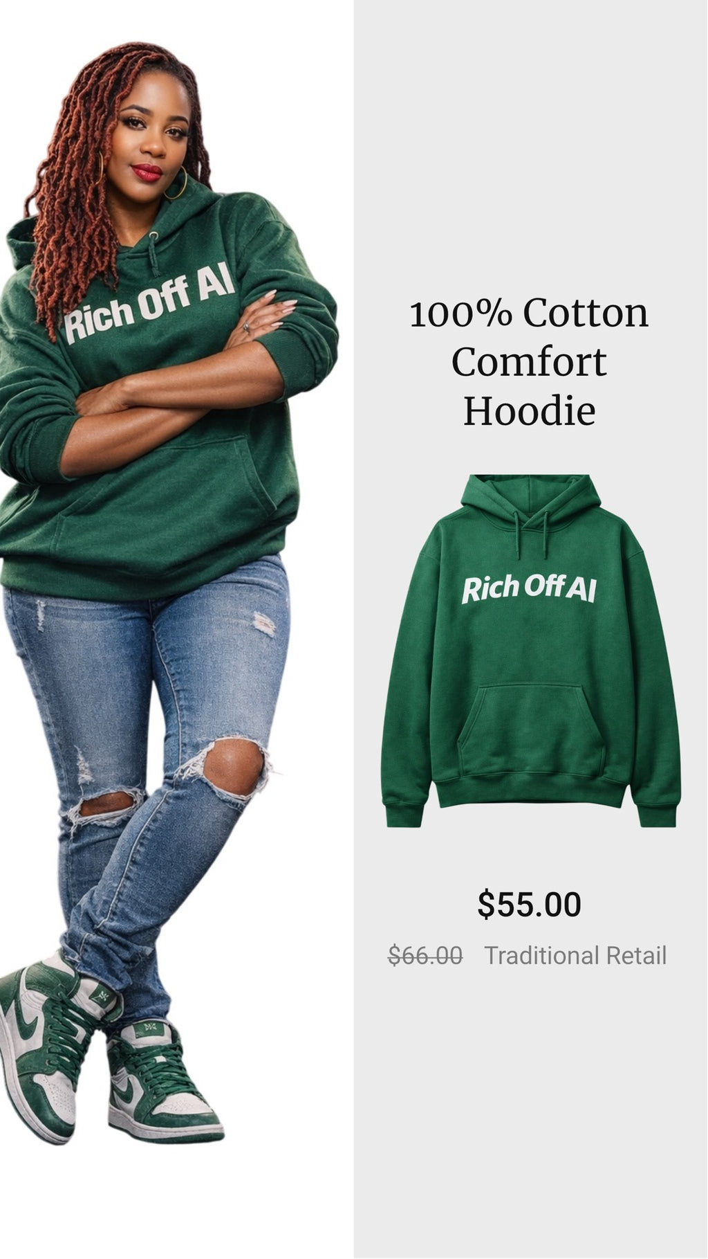Rich Off AI Oversized Hoodie