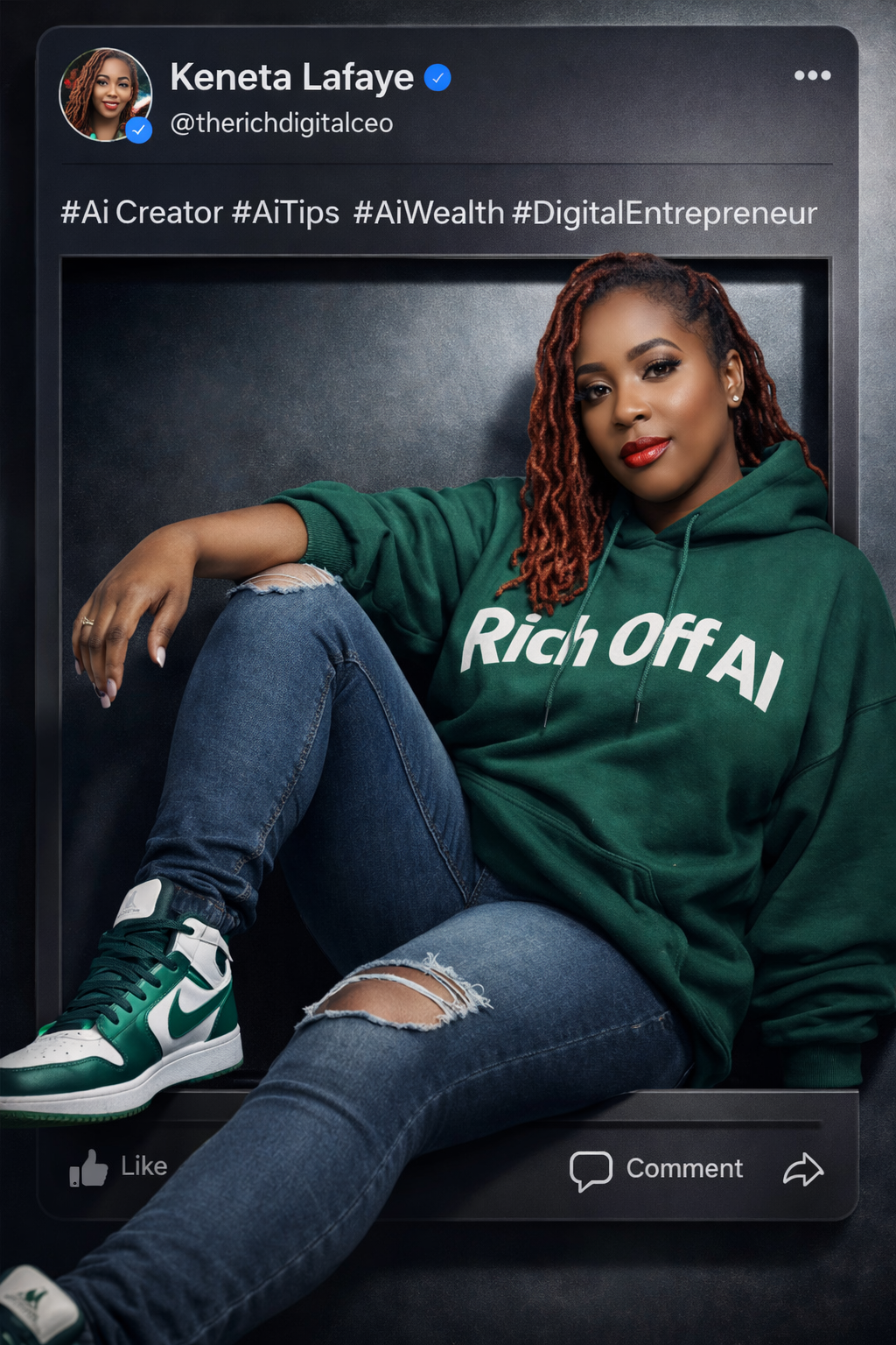 Rich Off AI Oversized Hoodie